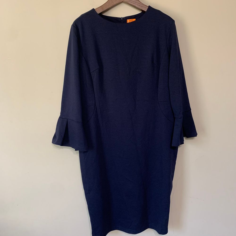 MaryCrafts NWT Navy Dress Flared Sleeve Size 22